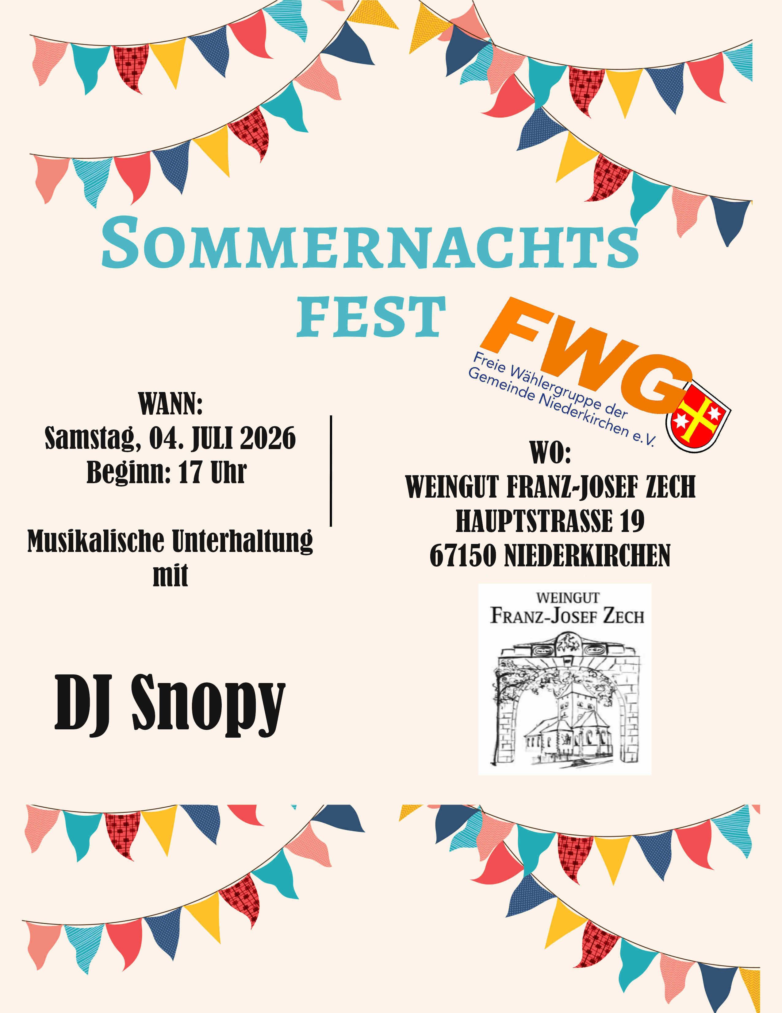 FWG Sommernachtsfest Flyer